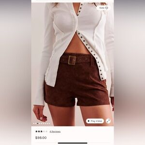 Free people Suede shorts